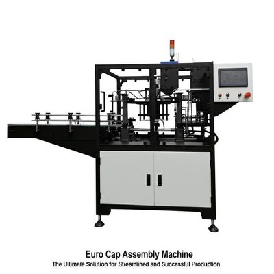 Euro Cap Assembly Machine with 99% Qualified Rate 4000-12000 Caps per Hour and Touch Screen Operation for Ultrasonic Welding