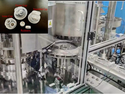 Maszyna montażowa Euro Cap typu mechanicznego do tworzenia plastikowych, podwójnie składanych wkładek do infuzji IV z wysoką precyzją i wysoką jakością produktu
